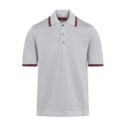 Zilveren polo shirt Gucci , Gray , Heren