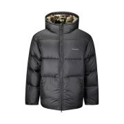 Zwart Camo Lichtgewicht Jas Carhartt Wip , Black , Heren