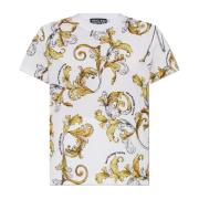 T-shirt met print Outline Barocco Versace Jeans Couture , White , Dame...