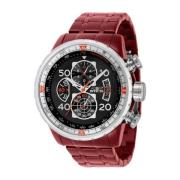 Aviator Heren Quartz Horloge - Zwart Invicta Watches , Red , Heren