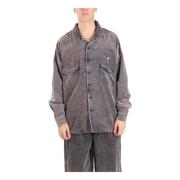 Corduroy Uniform Shirt Untitled Artworks , Blue , Heren