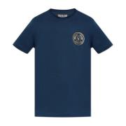 T-shirt met bedrukt logo Versace Jeans Couture , Blue , Heren