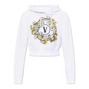 Sweatshirt met print en glinsterende pailletten Versace Jeans Couture ...