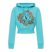 Sweatshirt met print en glinsterende pailletten Versace Jeans Couture ...