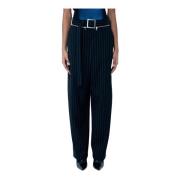 Wollen Gestreepte Maatbroek Jean Paul Gaultier , Black , Dames