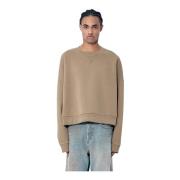 Katoenen Fleece Crewneck Sweatshirt Entire Studios , Brown , Heren