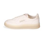 Lage Linnen Sneaker met Suède Details Autry , White , Heren