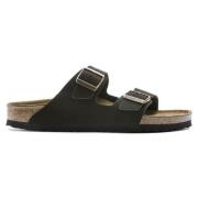 Casual suède sandaal met zacht voetbed Birkenstock , Brown , Heren