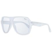 Witte Aviator Zonnebril met Grijze Lenzen BMW , White , Heren