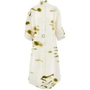 Bloemenprint Knoopjurk Salvatore Ferragamo , White , Dames