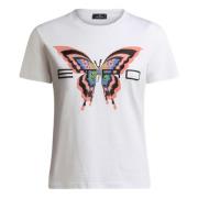 Stijlvolle Cut and Sew T-shirts Etro , White , Dames