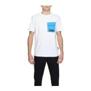 Witte Katoenen Crew Neck T-Shirt Napapijri , White , Heren