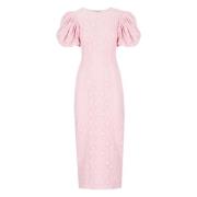 Roze kanten jurk met ballonmouwen Rotate Birger Christensen , Pink , D...