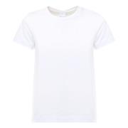 Witte Love Birds Geborduurd T-shirt Pinko , White , Dames