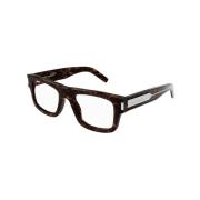 Geometrische vierkante montuurbril Saint Laurent , Brown , Heren