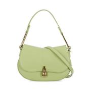 Groene Pebble Leren Dames Tas Coccinelle , Green , Dames