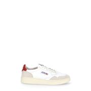 Witte Leren Sneakers met Suède Inzetstukken Autry , White , Heren