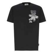 Zwarte T-shirts en Polos met Logo Philipp Plein , Black , Heren