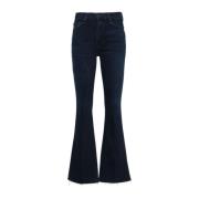 Blauwe Bootcut Denim Jeans Mother , Blue , Dames