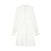 Ruffle Hem Drop Shoulder Jurk Zadig & Voltaire , White , Dames