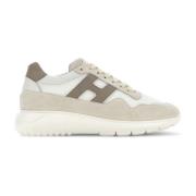 Beige Witte Sneakers Verhoog Stijl Hogan , Beige , Heren