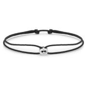 Zwart Gevlochten Koord Armband 1g Le Gramme , Black , Unisex