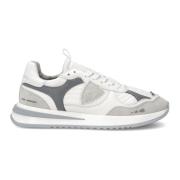 Grijze Sneakers met Leer en Stof Philippe Model , Gray , Heren