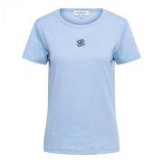 Geborduurd Basic T-shirt Korte Mouw &Co Woman , Blue , Dames