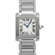 Pre-owned Glass watches Cartier Vintage , White , Dames