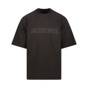 Bruine Typo T-shirt Jacquemus , Brown , Heren