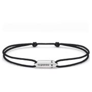 Zwart Koord Armband Segment 3g Le Gramme , Black , Unisex