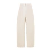 Witte Loose-Fit Denim Broek Lemaire , White , Dames