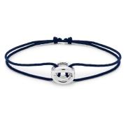 Navy Blauw Gevlochten Koord Armband 3g Le Gramme , Blue , Unisex