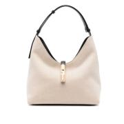 Zwarte Natuurlijke Hobo Tas Furla , Beige , Dames