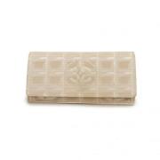 Pre-owned Fabric wallets Chanel Vintage , Beige , Dames