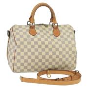 Pre-owned Canvas handbags Louis Vuitton Vintage , White , Dames