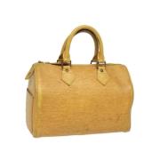 Pre-owned Leather handbags Louis Vuitton Vintage , Yellow , Dames