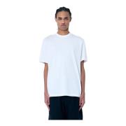 Logo Print Crewneck T-Shirt Y-3 , White , Heren