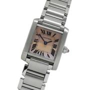 Pre-owned Stainless Steel watches Cartier Vintage , Pink , Dames