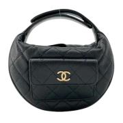 Pre-owned Leather chanel-bags Chanel Vintage , Black , Dames