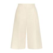 Beige Logo Bermuda Shorts Marni , Beige , Dames