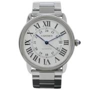 Pre-owned Stainless Steel watches Cartier Vintage , White , Heren