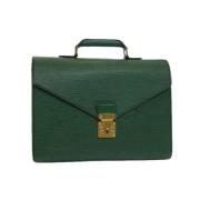 Pre-owned Leather louis-vuitton-bags Louis Vuitton Vintage , Green , D...