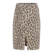 Leopard Mix Rok Shorts & Onderbroekjes Cream , Brown , Dames