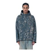 Camo hoodie met zijzakken Diesel , Gray , Heren