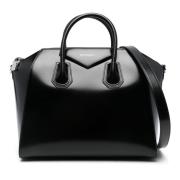 Zwarte leren medium Antigona handtas Givenchy , Black , Dames