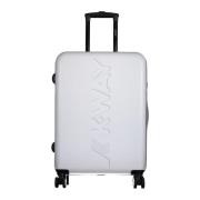 Stijlvolle polycarbonaat handtas voor vrouwen K-Way , White , Dames