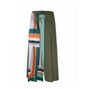 Groene elastische rok met voorste split Max Mara , Green , Dames