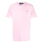 Geborduurde Slim Fit Katoenen T-shirt Polo Ralph Lauren , Pink , Heren