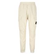 Beige Cargo Broek Elastische Taille Zakken Stone Island , Beige , Here...